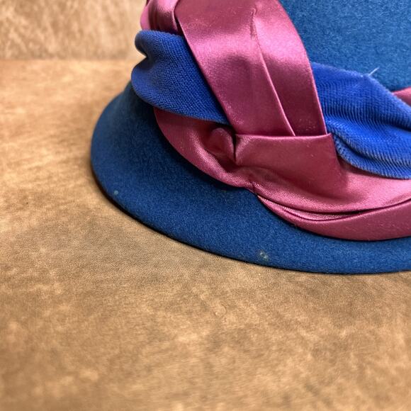 Elegant Blue and Pink Women's Hat - Picture 8 of 12